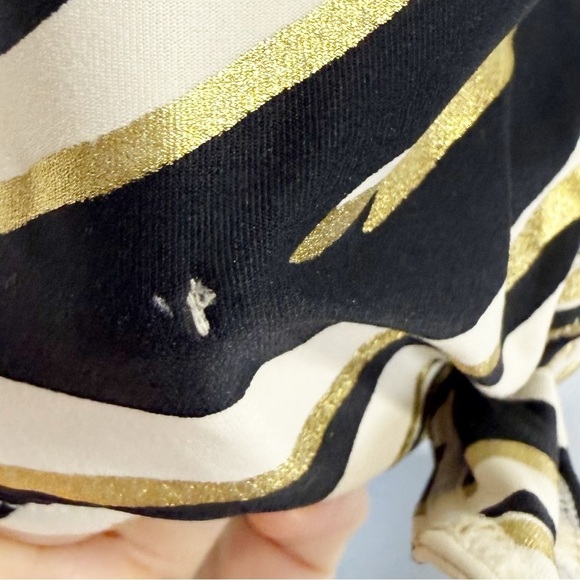 Michael Kors Tankini Swim Top Womens Large Black Gold Zebra Halter NWT MM9P302 - Picture 3 of 11